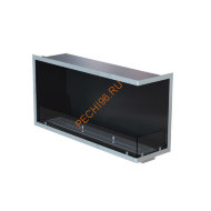 Биокамин угловой 1200х500х300 мм, стекло тонированное, рамка нержавейка