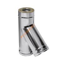 Сэндвич тройник 45° ТИТАН d 80/160 304/430 0,5мм/0,5мм 