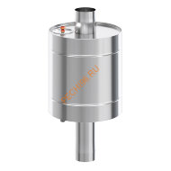 Бак на трубе Везувий нержавейка (AISI 439 0,8 мм) 50л d115, круглый L-800