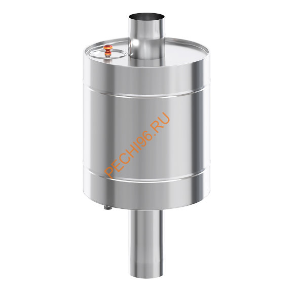 Бак на трубе Везувий нержавейка (AISI 439 0,8 мм) 50л d115, круглый L-800