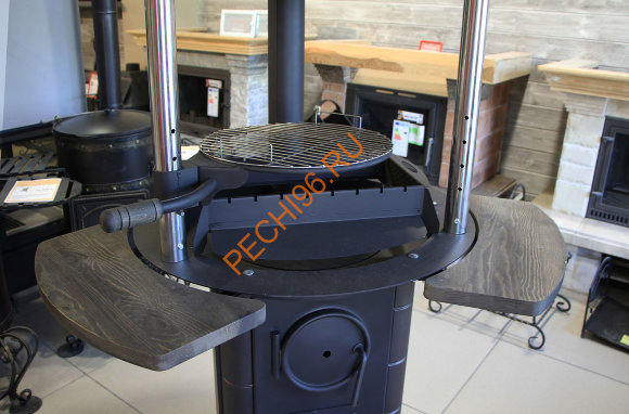 Гриль ТМФ Барабек с печью под казан черная бронза