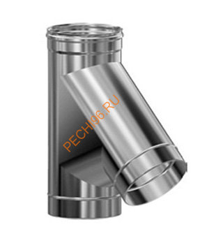 Тройник Везувий 45° (AISI 430/0,8мм) D115мм