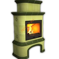 Печь-камин КимрПечь Прованс пристенный двухъярусный Олива с дровником