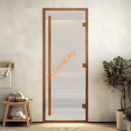 Дверь стеклянная DoorWood Хамам АРТ Wood 26 сатин