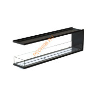 Торцевой биокамин 1900х500х300 мм, стекло