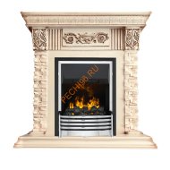Электрокамин Dimplex Luxemburg с очагом Flagstaff слоновая кость
