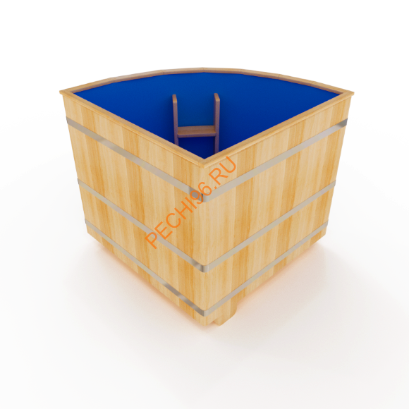Купель НКЗ Premium угловая из кедра с пластиковой вставкой