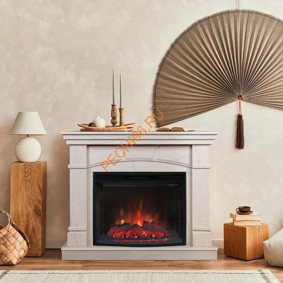 Электрокамин RealFlame History 25,5 WT с очагом Evrika 25,5 LED