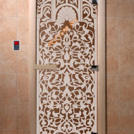 Дверь стеклянная DoorWood «Флоренция бронза», 2000х600 мм