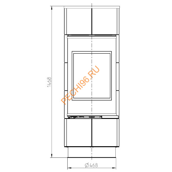 Керамическая печь-камин Thorma ATIKA Ceramic PLUS черная