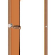 Дверь стеклянная Sawo «бронза» 730-3SGD 7/19 коробка кедр без порога