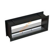 Биокамин сквозной 1200х500х300 мм, стекло тонированное