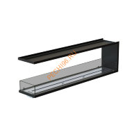 Торцевой биокамин 1900х500х300 мм, стекло тонированное