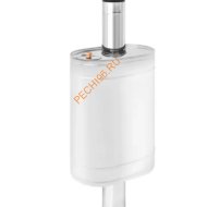 Бак на трубе Везувий нержавейка (AISI 304 0,8 мм) 55л d115, овальный