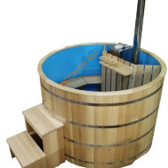 Фурако НКЗ Premium с внутренней печью круглая из кедра с пластиковой вставкой