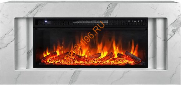 Электрокамин Royal Flame Line 42, SFT Stone Touch Белый мрамор, с очагом Vision 42 LOG LED