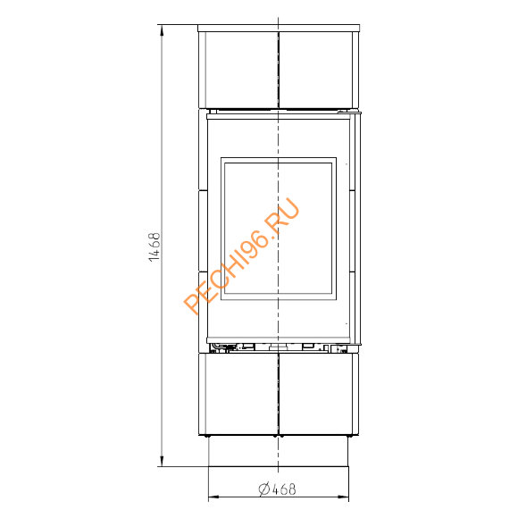 Керамическая печь-камин Thorma ATIKA Ceramic EXTRA черная