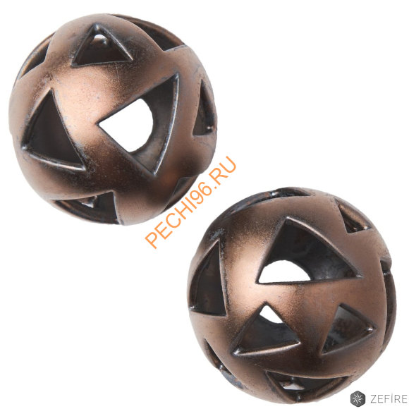 Декоративные шары ZeFire медные с треугольными отверстиями