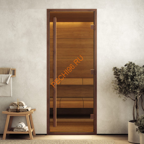 Дверь стеклянная DoorWood Хамам АРТ Wood 21 бронза