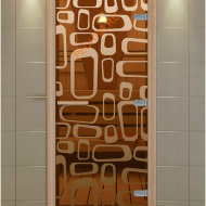 Дверь стеклянная ALDO NEW «Трафик» коробка бук без порога