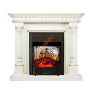 Электрокамин Royal Flame Dallas слоновая кость с патиной с очагом Majestic FX M