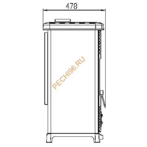 Чугунная печь-камин PLAMEN MAESTRAL N коричневая