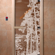 Дверь стеклянная DoorWood «Рассвет бронза», 1900х700 мм