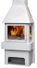 Печь-камин БАВАРИЯ 3 стекла Белая