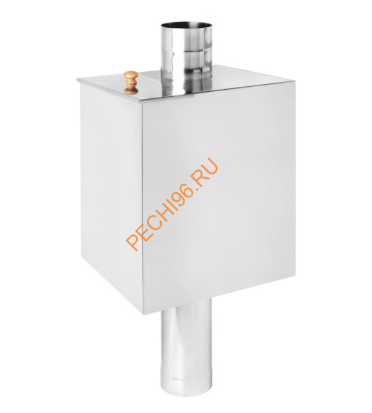 Бак на трубе Везувий нержавейка 80л d120 (AISI 439) прямоугольный 