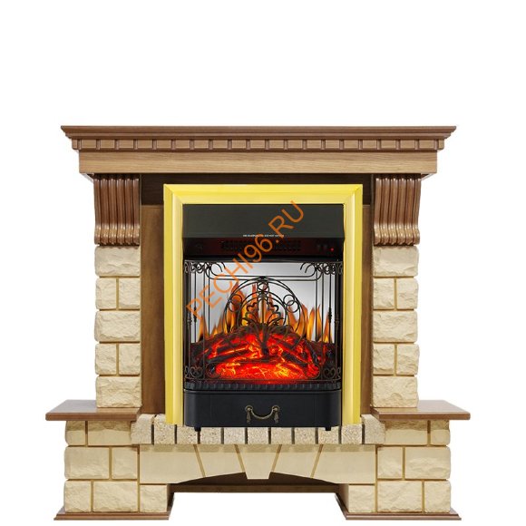 Электрокамин Royal Flame Pierre Luxe дуб/шампань с очагом Majestic FX M