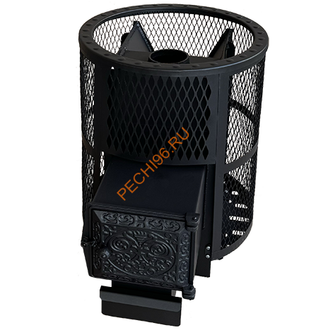 Печь банная Берёзка Корвет 24 ДТ-3 кожух-сетка с выносной топкой