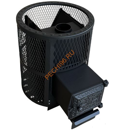 Печь банная Берёзка Корвет 24 ДТ-3 кожух-сетка с выносной топкой