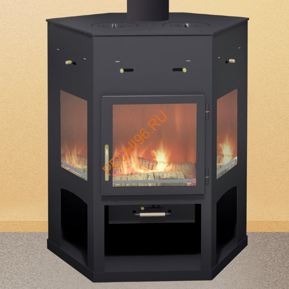 Печь-камин Мета Енисей с плитой Печь-камин Мета Енисей с плитой