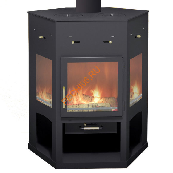 Печь-камин Мета Енисей с плитой Печь-камин Мета Енисей с плитой