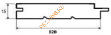 Вагонка ТермоОльха сорт ЕвроА, 15х130(120)х2000 мм, шт