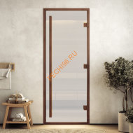 Дверь стеклянная DoorWood Хамам АРТ Wood 21 сатин