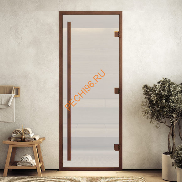 Дверь стеклянная DoorWood Хамам АРТ Wood 21 сатин