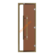 Дверь стеклянная Sawo «бронза» 741-4SGD-3 коробка кедр с порогом