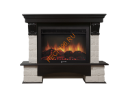 Электрокамин Electrolux EFP/P-3020LS с порталом Firelight Forte 30S, камень белый, темный дуб