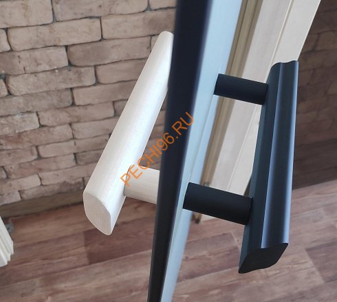 Дверь стеклянная Арта Статус ГКР Бронза MATELUX черная фурнитура, ольха