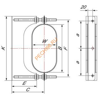 Элемент крепления к стене Вулкан VOR 100x200 