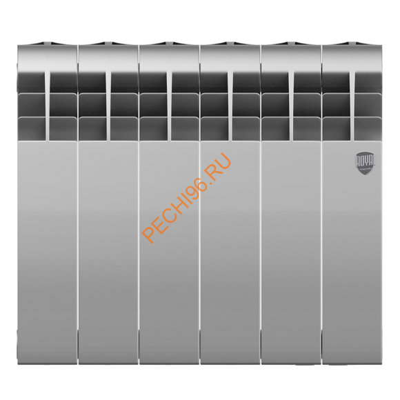 Радиатор биметаллический Royal Thermo BILINER B 350 Серебристый, 6 секций