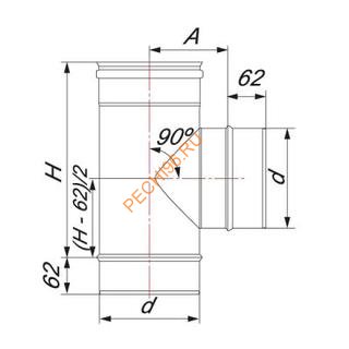 Тройник ВУЛКАН VHR 90° d250