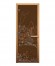Дверь стеклянная «бронза матовая Банька» коробка 1900х700 мм, осина