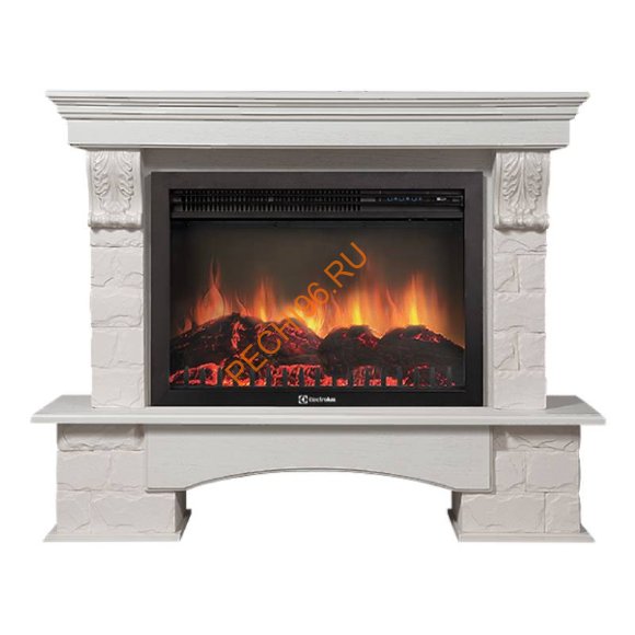 Электрокамин Electrolux Sphere Plus EFP/P-3320RLS N с порталом Firelight Forte 30S, камень белый, беленый дуб Электрокамин Electrolux Sphere Plus EFP/P-3320RLS N с порталом Firelight Forte 30S, камень белый, беленый дуб