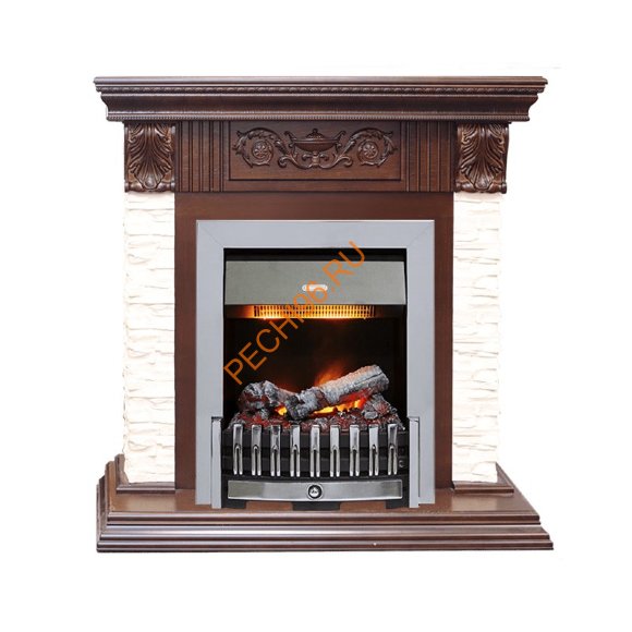 Электрокамин Dimplex Luxemburg с очагом Danville Chrome FB2 темный дуб