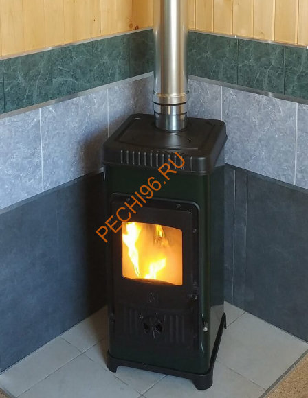 Чугунная печь-камин PLAMEN DORA 8N зеленая Чугунная печь-камин PLAMEN DORA 8N зеленая