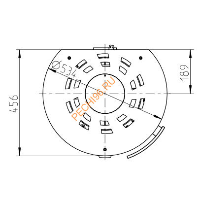 Стальная печь-камин Thorma TOLEDO черная