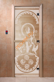 Дверь стеклянная DoorWood «Посейдон прозрачная», 1900х800 мм