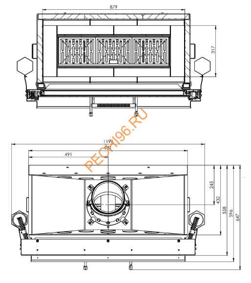 Каминная топка Hitze Ardente ARD90X41G-I Каминная топка Hitze Ardente ARD90X41G-I